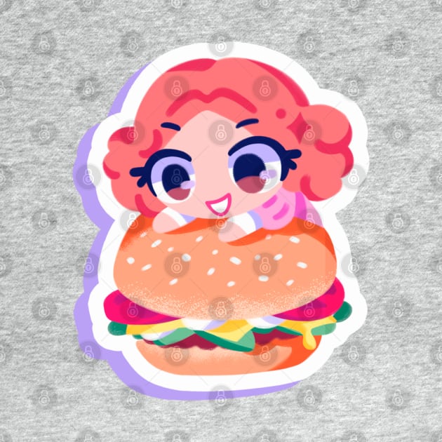 Haru Okumura burger by OkiComa